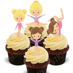 Toppers Chicas Ballet para tartas y cupcakes