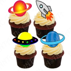 Toppers Planetas para tartas y cupcakes