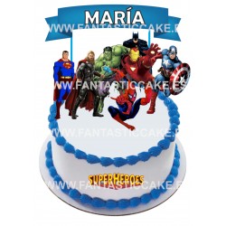 Toppers Superhéroes Personalizado