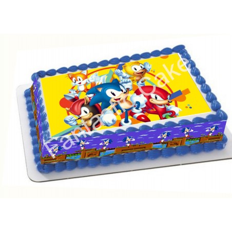 Papel de azúcar Sonic para tartas