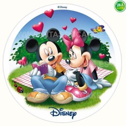 Oblea para tarta de Mickey y Minnie Nº 3