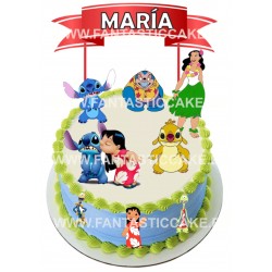 Toppers Lilo y Stitch Personalizado | topper para tarta | toppers para cupcakes