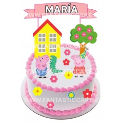 Toppers Peppa Pig y George Personalizado | topper para tarta | toppers para cupcakes