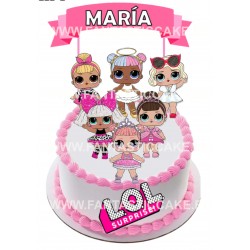 Toppers LOL Surprise Personalizado | topper para tarta | toppers para cupcakes