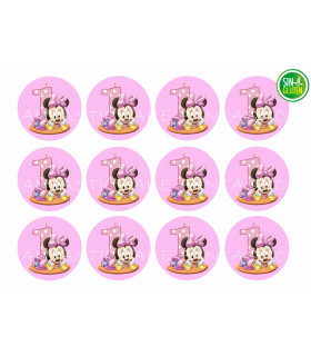 Minnie Mouse bebe Oblea para Galletas Nº 998 | papel de azucar minnie bebe