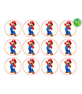 Oblea para Galletas Mario Bros Nº 988 | papel de azucar mario bros